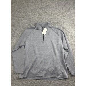 Zelos Quarter Zip Pullover Mens XL Gray Moisture Wicking Quick Dry Athletic